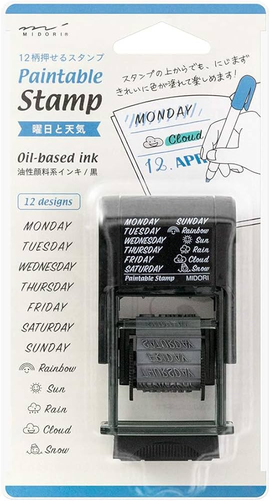Midori 35375006 Rotating Stamp, Day and Weather Pattern | Amazon (US)