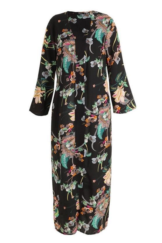 Plus Paisley Floral Longline Kimono | Boohoo.com (US & CA)