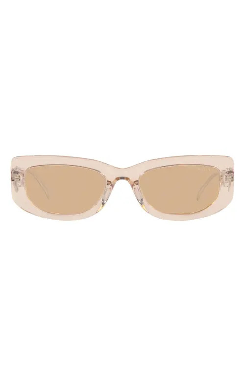 Prada 53mm Rectangular Sunglasses in Lite Brown at Nordstrom | Nordstrom