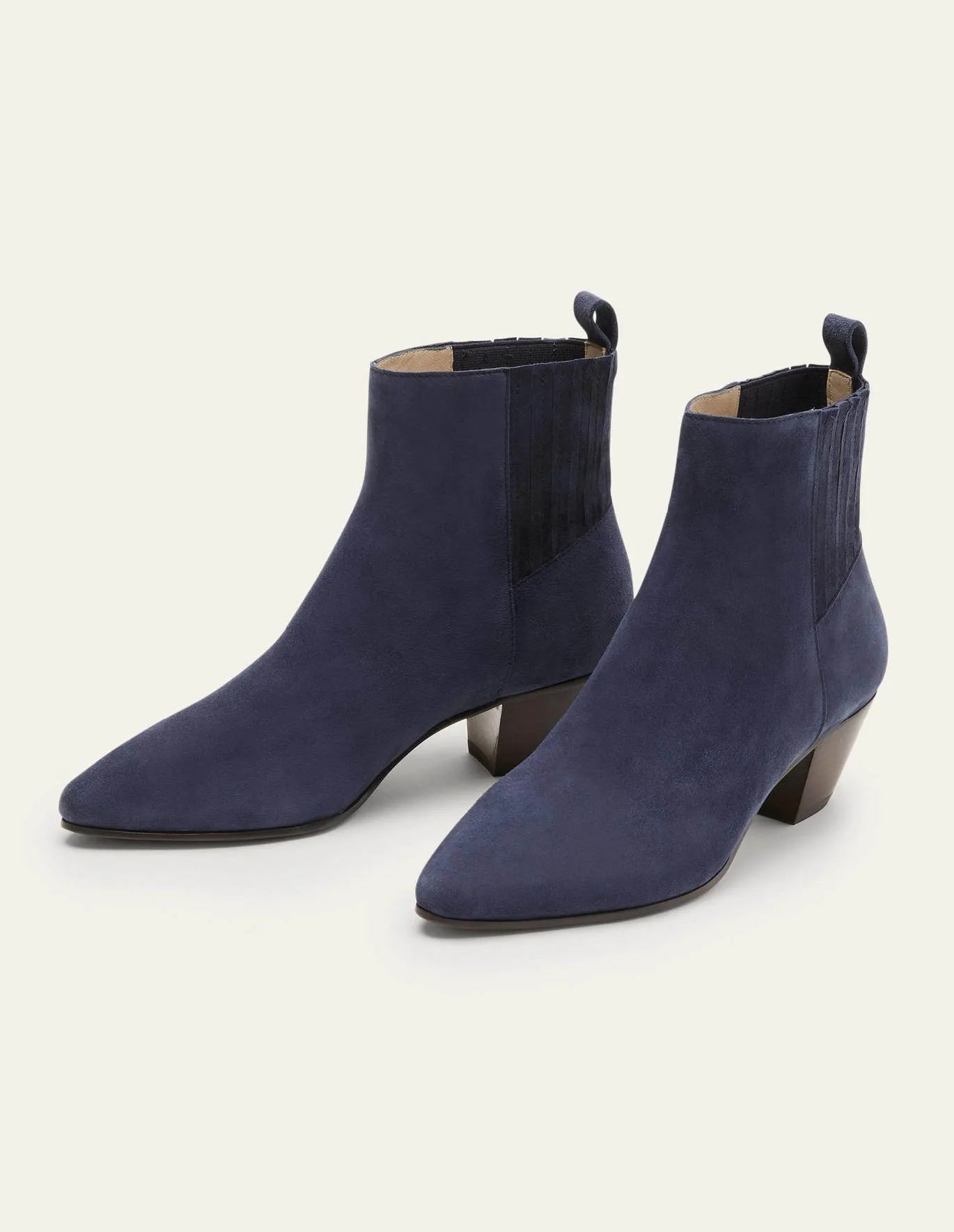 Western Ankle Boots - Navy | Boden US | Boden (US)