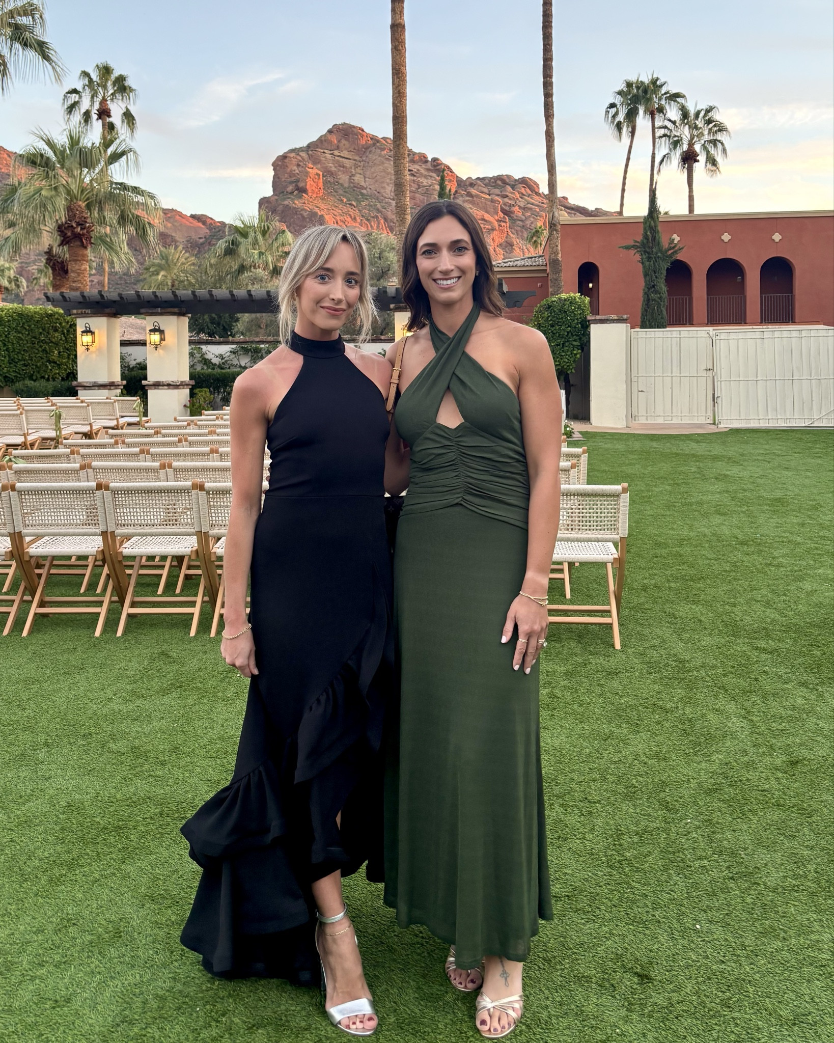 My beautiful friend Jenn & I showing off the formal gowns we recently wore to a Black Tie Wedding in AZ! 🤵🏻🖤👰🏼 

Plus I linked stunning Fall & Winter wedding guest dresses that can  double as Holiday Party Dresses! 🎄

.
.
Formal Wedding Guest Dresses For Winter | Black Gowns | Green Gowns | formal gowns | wedding guest attire | black dresses 2025 | Holiday Party Dress | Formal Dress | Fall Wedding Guest | Fall Weddings | Winter Wedding Guest Dress #fallweddingguestdress  

#LTKSeasonal #LTKootd #LTKWedding