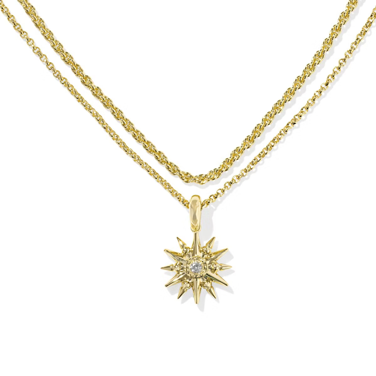 Kendra Scott Lizzie Multi-Strand Necklace - White Cubic Zirconia: 14K Gold Over Brass, 19.75" Len... | Target