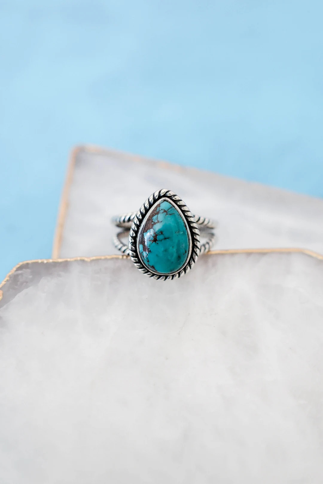 Turquoise Statement Ring, Turquoise Ring, Boho Turquoise Ring, Turquoise Teardrop Ring, 925 Sterl... | Etsy (US)