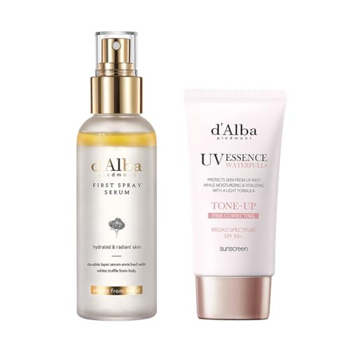 d'alba Piedmont White Truffle Spray Serum & Waterfull Tone-Up Sunscreen BROAD SPECTRUM SPF 50+, Korean Skin Care, All Skin Tones, Vegan | Amazon (US)