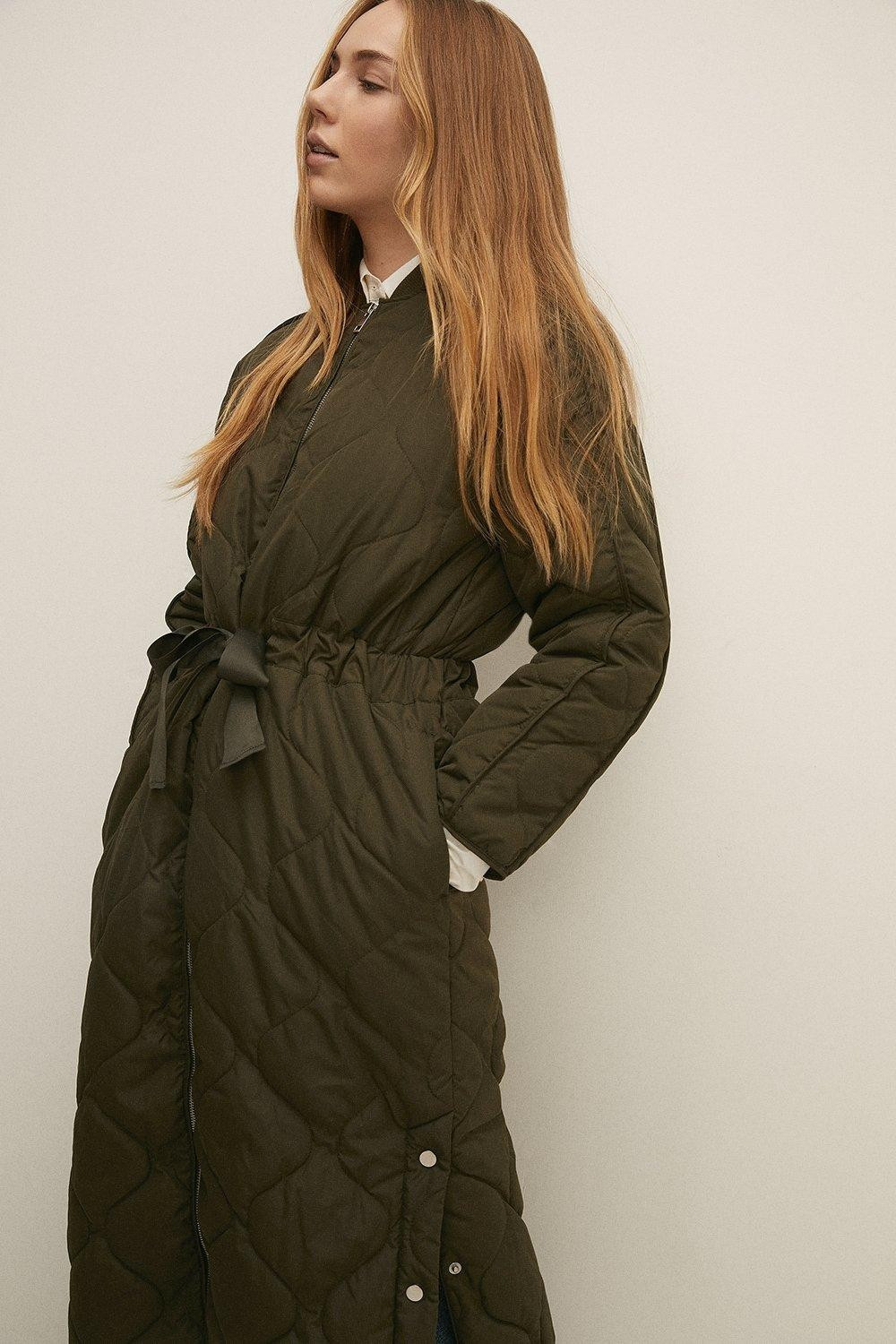 Quilted Belted Maxi Coat | Oasis UK & IE 