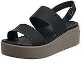 Amazon.com | Crocs Women's Brooklyn Low Wedges Sandal, Black/Black, 7 | Platforms & Wedges | Amazon (US)