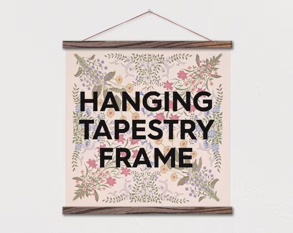 Tapestry Frame - Hanging Magnetic Wood Hanger Frames for Scarf or Fabric Tapestry | Etsy (US)