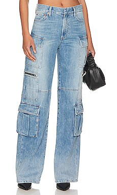 Alice + Olivia Cay Baggy Cargo Jean in Brea Blue from Revolve.com | Revolve Clothing (Global)