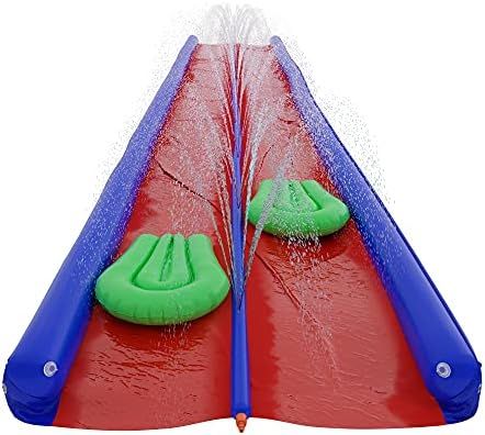 Double Slip and Slide Backyard Water Fun - 25 x 6 Feet Waterslide with Sprinkler and Inflatable Body | Amazon (US)