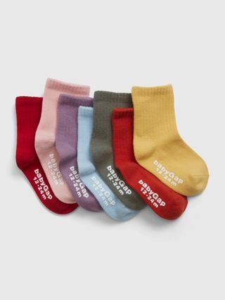 Toddler Cotton Crew Socks (7-Pack) | Gap (US)