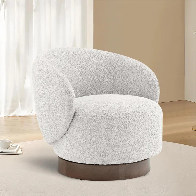 Wade Logan® Bernhardin Modern Swivel Barrel Chairs with Wood Base & Reviews | Wayfair | Wayfair North America