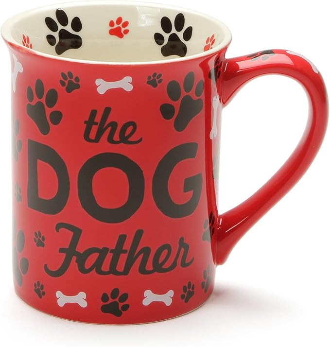 Enesco Our Name Is Mud Dog Father Stoneware Mug, 16 oz, Red,6001229 | Amazon (US)