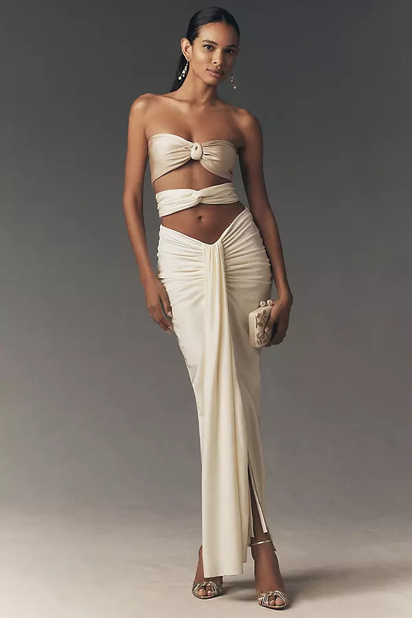 Giselle Strapless Cutout Maxi Dress | Anthropologie (US)