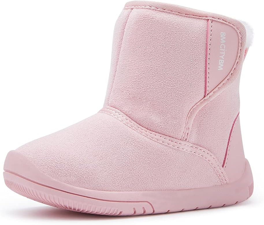 BMCiTYBM Girls Boys Snow Boots Warm Winter Fur Lined Baby Shoes (Infant/Toddler/Little Kid) | Amazon (US)