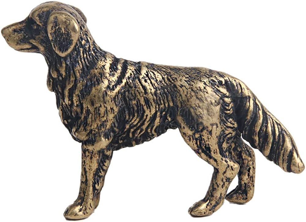 TEAMWILL Small Brass Metal Statue Ornament Animal Figurines Figurine House Decoration 1PC (Dog (1... | Amazon (US)
