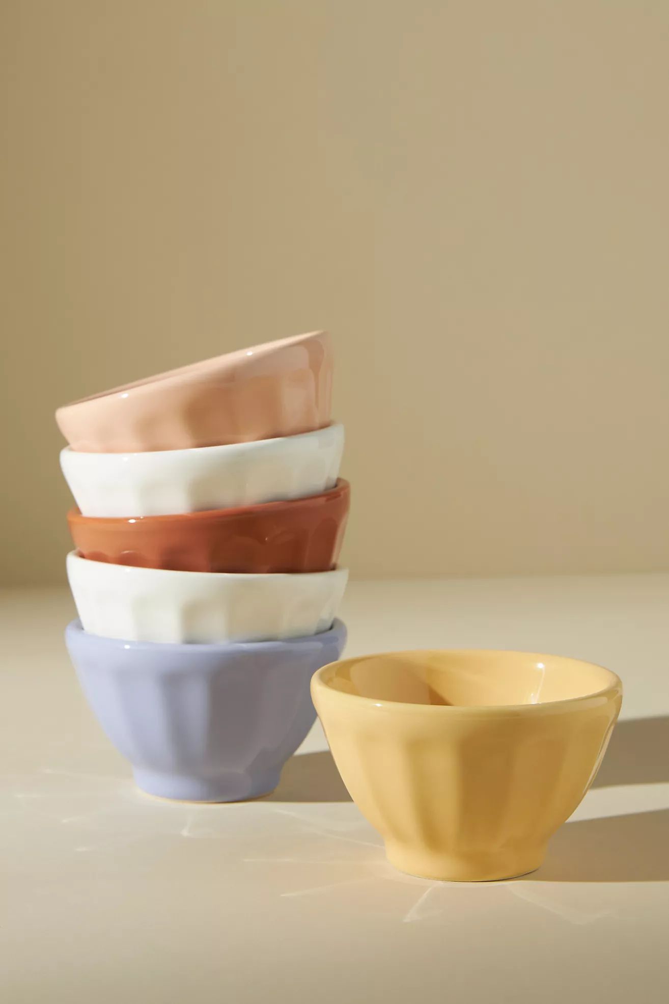 Mini Assorted Shiny Latte Bowls, Set of 6 | Anthropologie (US)
