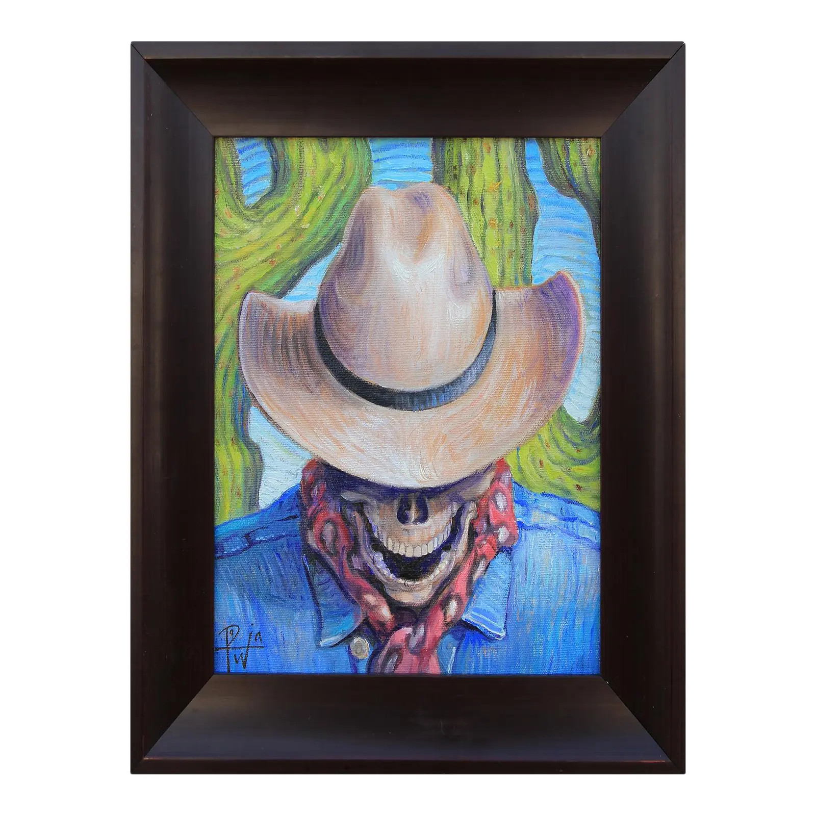 Henry David Potwin "Goodbye Cowboy" Contemporary Surrealist Figurative Painting 2009 | Chairish