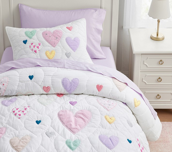 Confetti Hearts Quilt, Standard Sham , Multi | Pottery Barn Kids