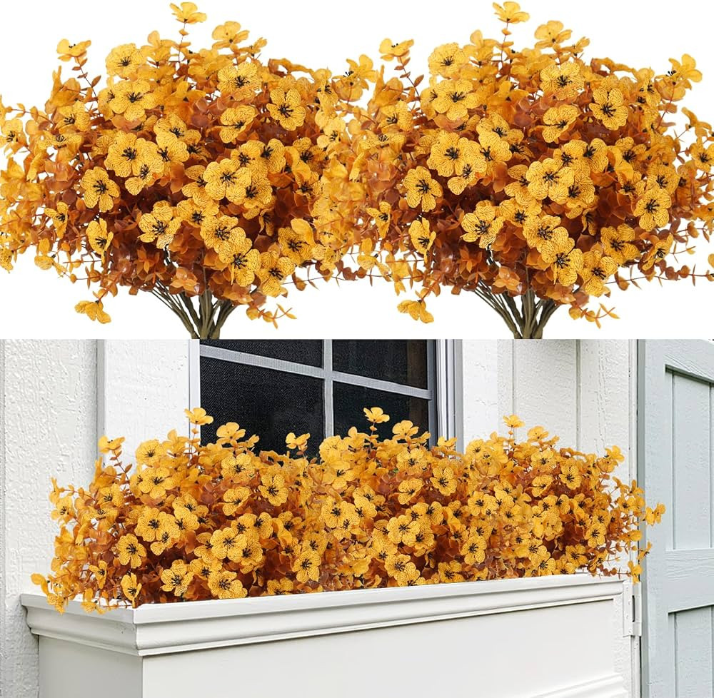 RECUTMS 12 Bundles Faux Mums Fake Fall Flowers Artificial Outdoor Plants | Amazon (CA)