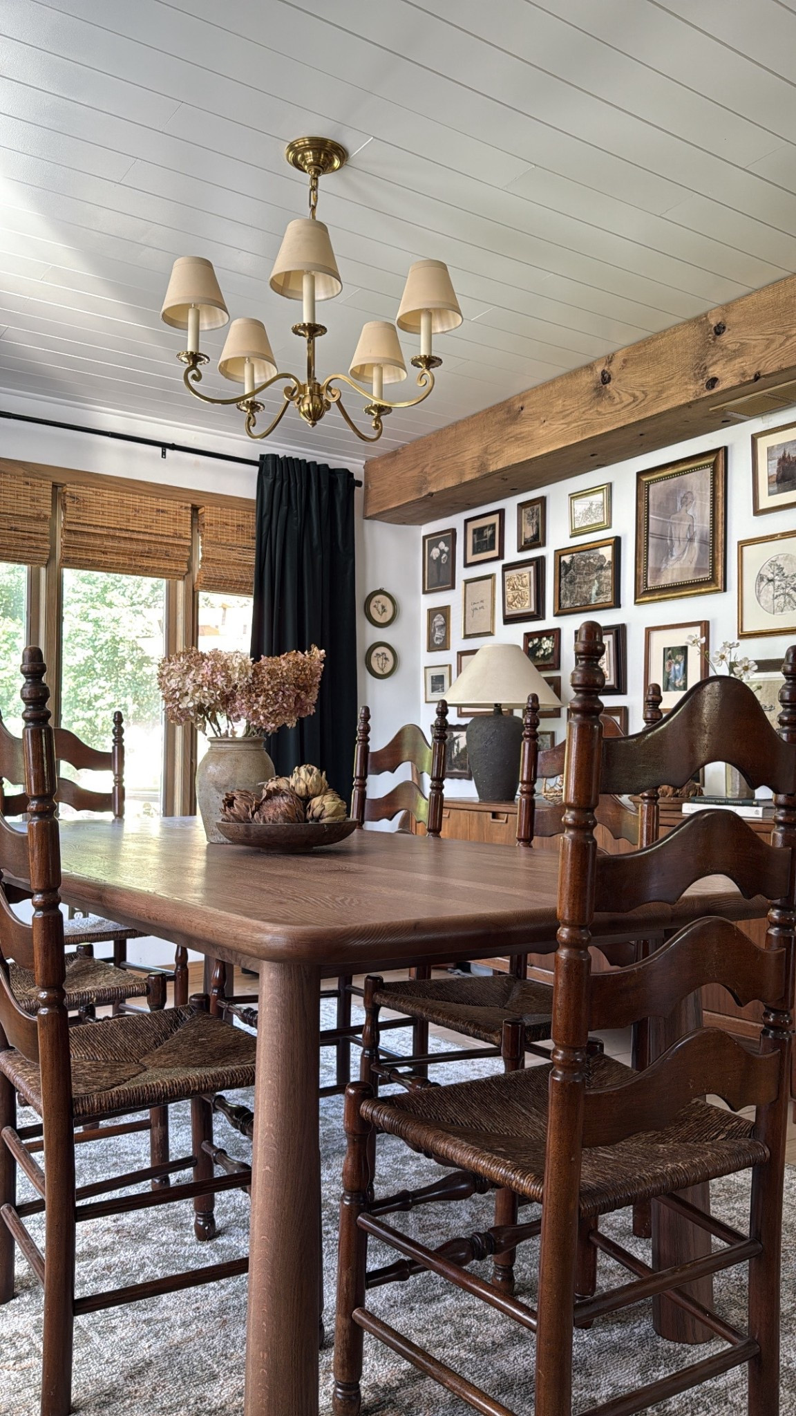 Our dining room update! It all started with a new dining table and in classic if you give a mouse a cookie fashion, things snowballed. 

Chairs and light I found on marketplace but linked similar options! 

Rug is the Forrest / Natural Color 

#LTKHome