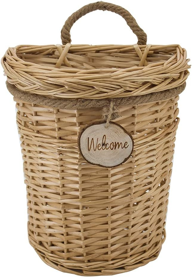 Woven Wicker Hanging Basket Door Hanging Basket Wall Decorations for Home Garden Farmhouse (origi... | Amazon (US)