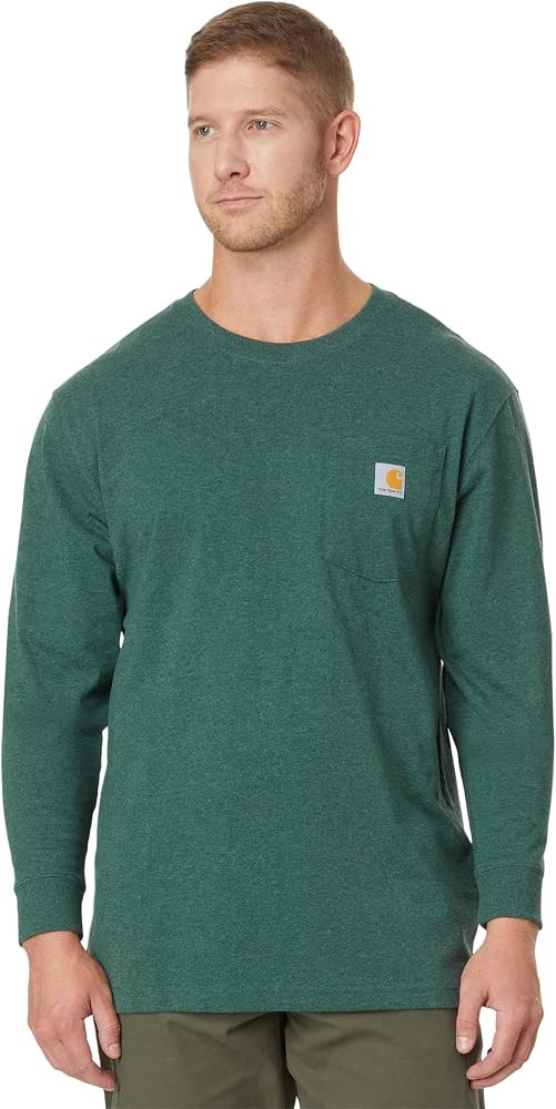 Carhartt Men's Loose Fit Heavyweight LongSleeve Pocket TShirt | Amazon (US)