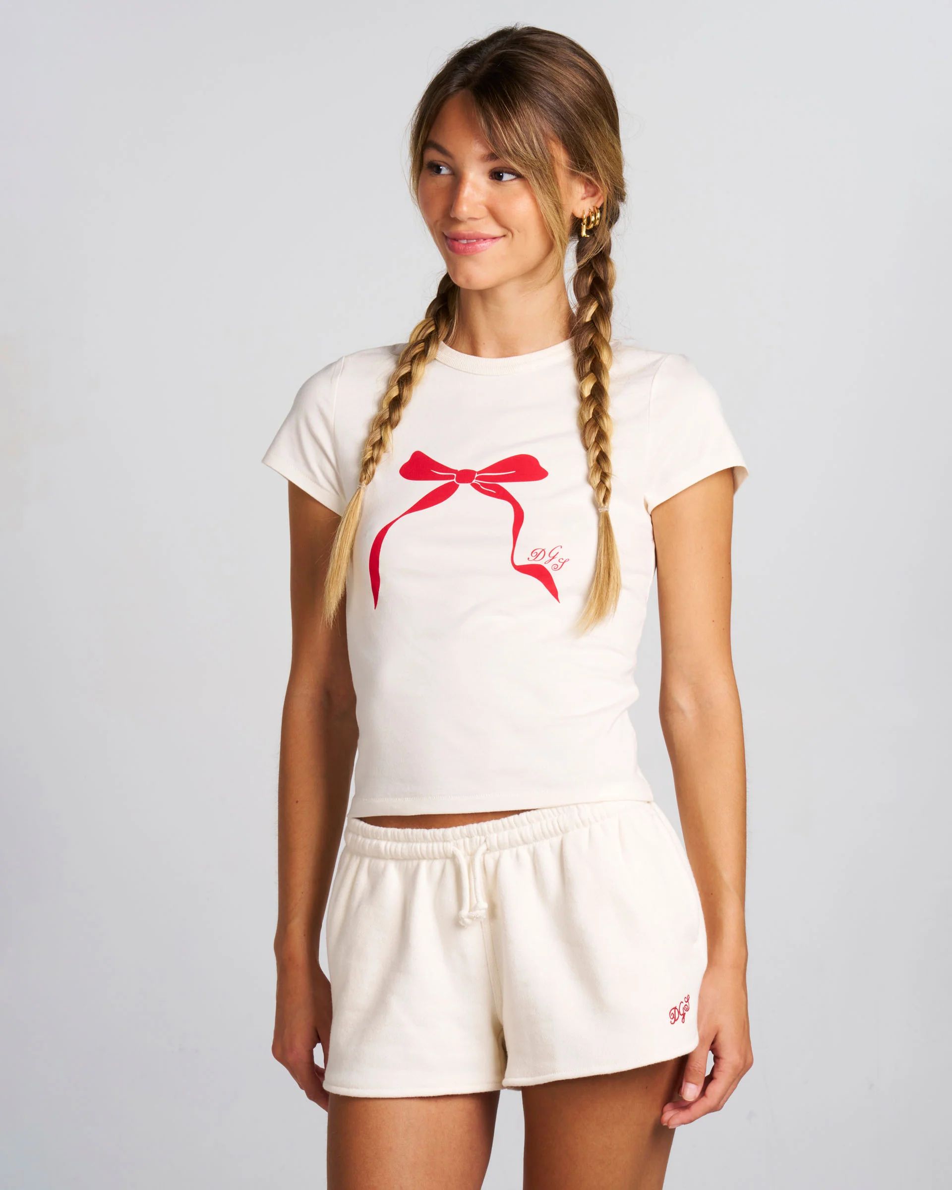 Cherry Ribbon Baby Tee | Dairy Boy