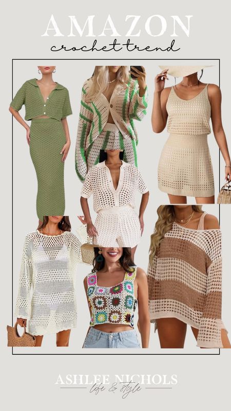 Amazon crochet trend 
Coverup
Set
Summer look
