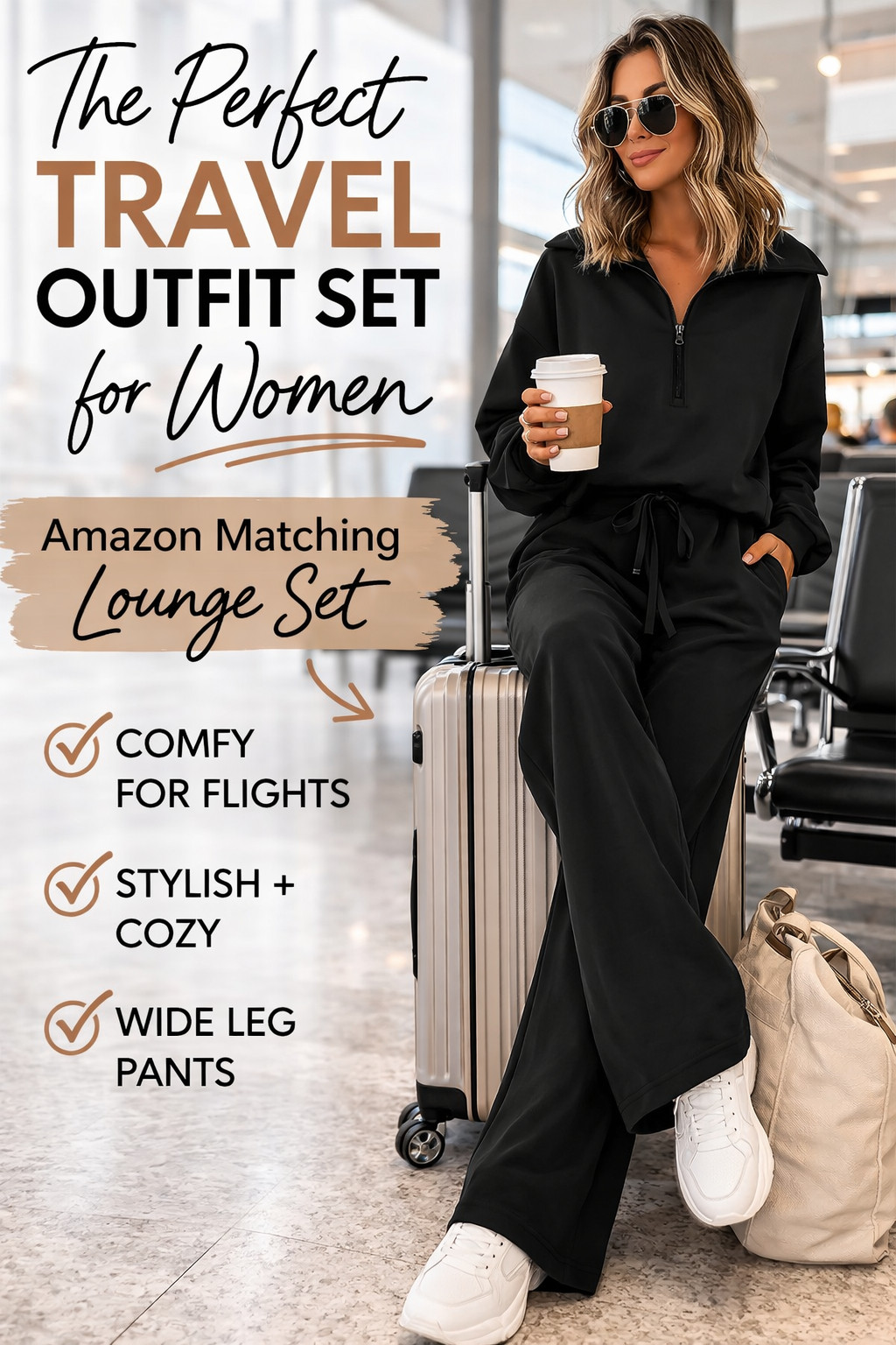 If you want a comfy but put-together airport outfit, this Amazon lounge set is a must. The ANRABESS 2-piece set includes wide-leg pants and a relaxed top that’s perfect for flights, travel days, and vacation outfits. Effortless style without sacrificing comfort.
#TravelOutfit #AirportStyle #AmazonLoungeSet #ComfortableOutfits #MomStyle #AmazonFashionFinds #TravelWardrobe #VacationOutfit #WideLegPants #EffortlessStyle 

 #LTKSpringSale #LTKSeasonal #LTKTravel