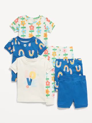 Unisex Snug-Fit 6-Piece Pajama Set for Toddler & Baby | Old Navy (US)