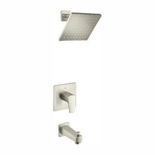 GROHE Tallinn Single-Handle 1-Spray Bathtub and Shower Faucet in Brushed Nickel (Valve Included)-... | The Home Depot