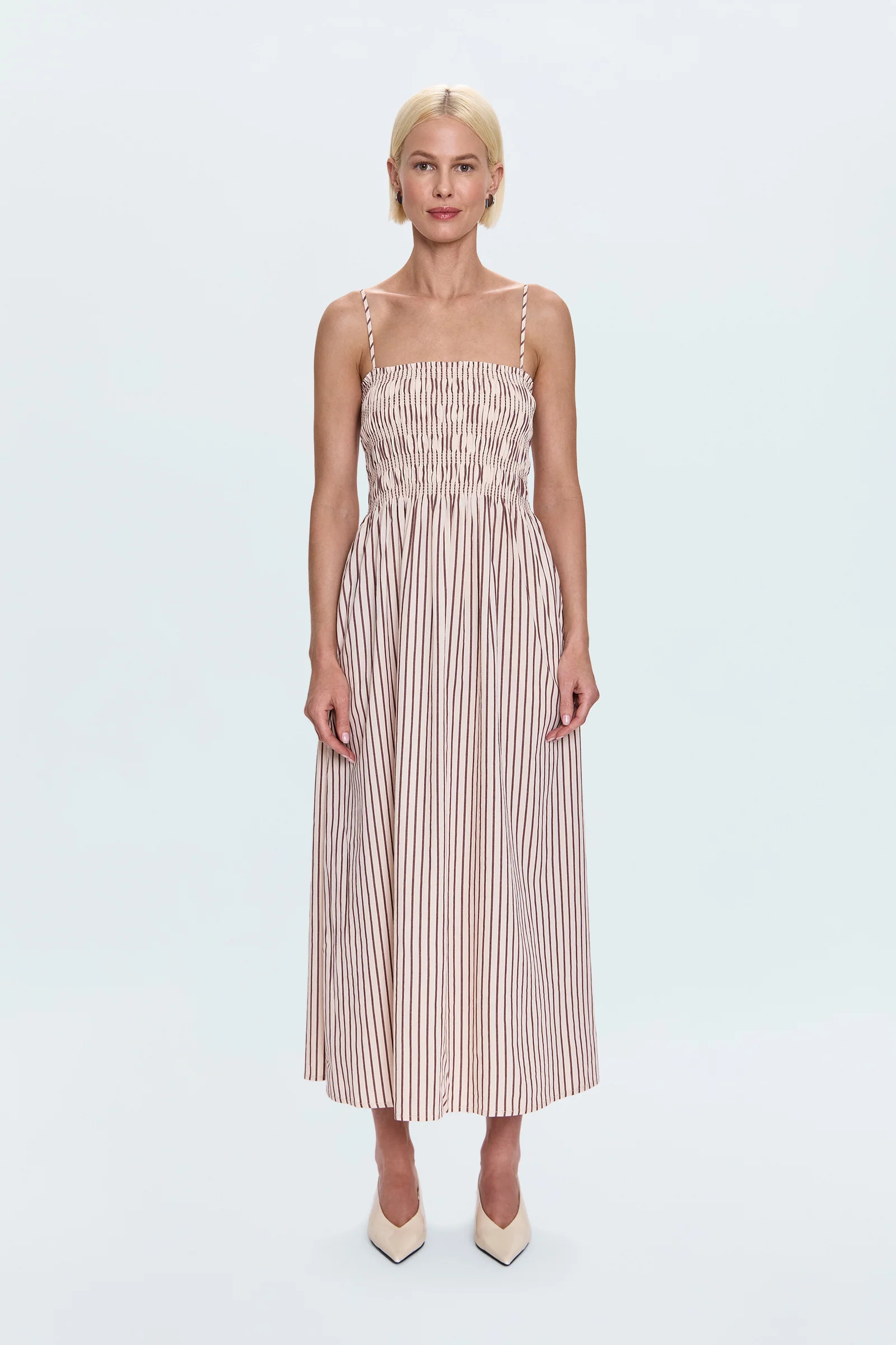 Bianca Dress - Tiramisu Stripe | Pistola Denim
