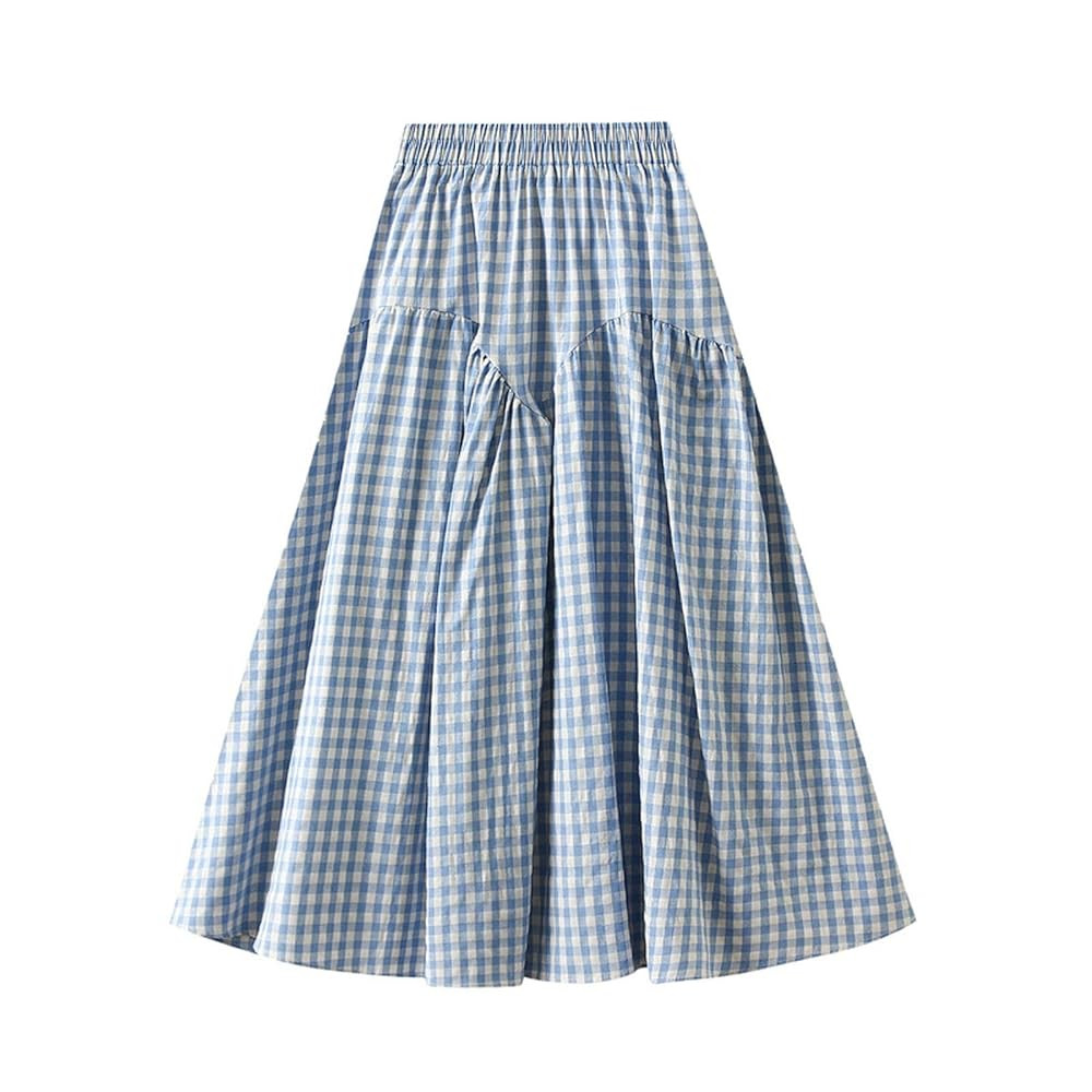 Gingham Midi Skirt for Women Trendy and Comfortable Women’s Skirts Perfect Casual Dressy Summer... | Amazon (US)