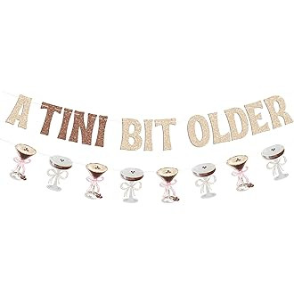 A Tini Bit Older Birthday Banner Espresso Martini Garland for Espresso Martini Decor Tini Bit Old... | Amazon (US)