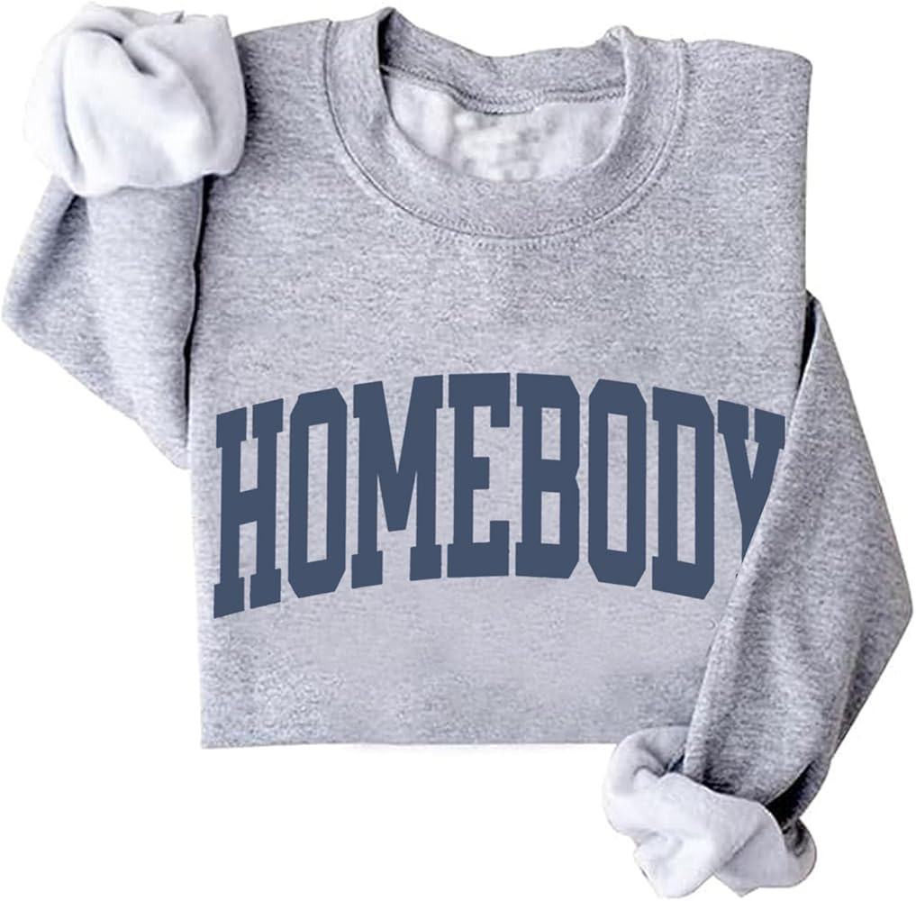 Homebody Sweatshirt Cozy Sweatshirt Crewneck Oversized Homebody Hoodie | Amazon (US)