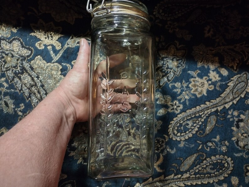 Large Vintage Pasta Jar-Large, Heavy Duty Thick Glass-Very Good condition | Etsy (US)