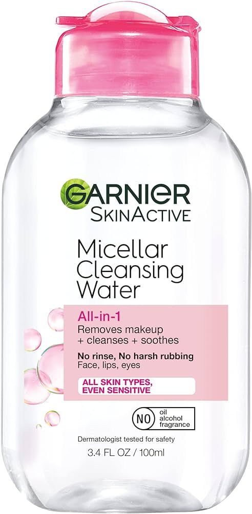 Garnier SkinActive Micellar Cleansing Water, All-in-1 Makeup Remover and Facial Cleanser, For All... | Amazon (US)