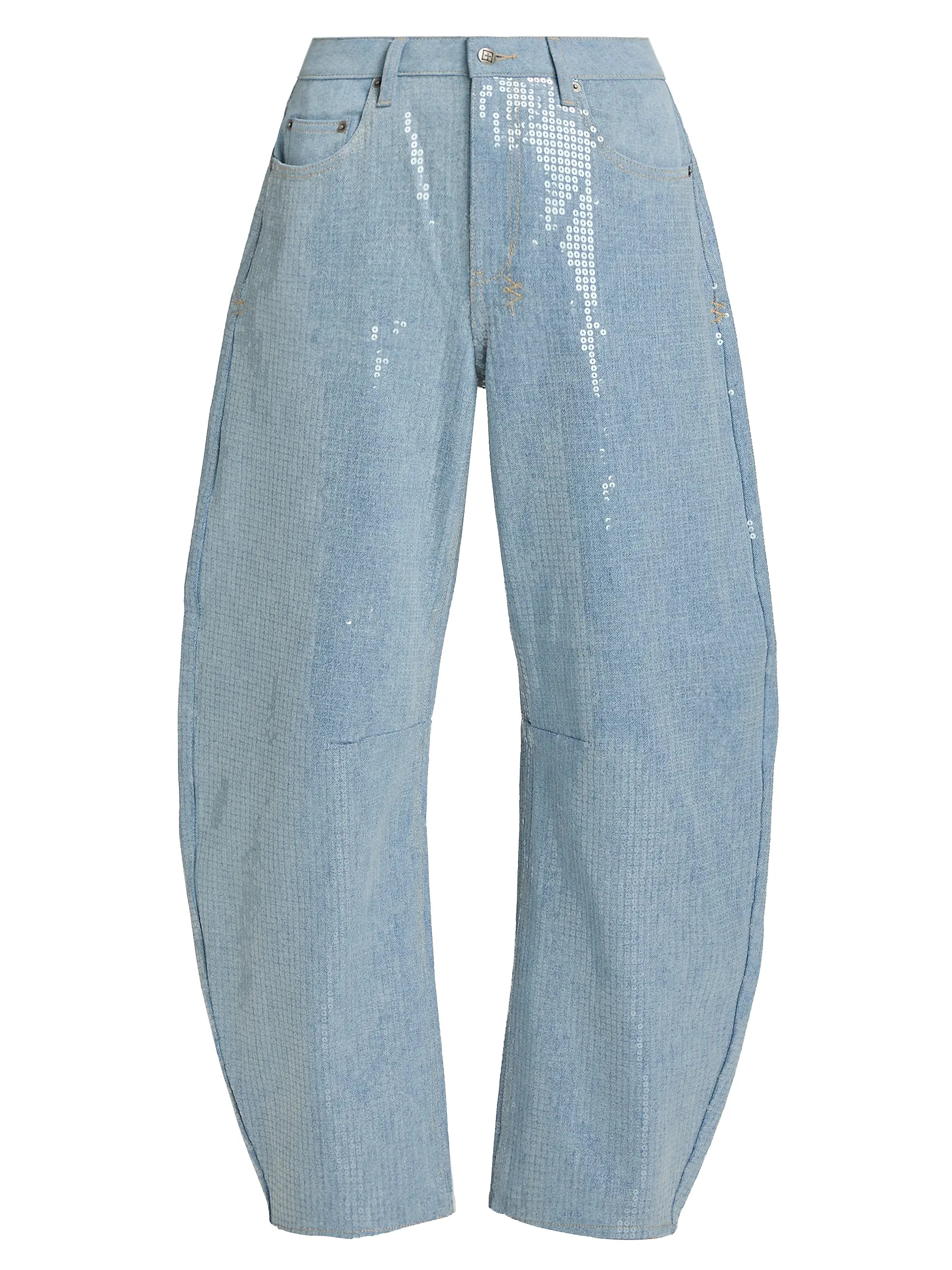 Ksubi Future Memory Sequin Spirit Barrel Jeans | Saks Fifth Avenue | Saks Fifth Avenue