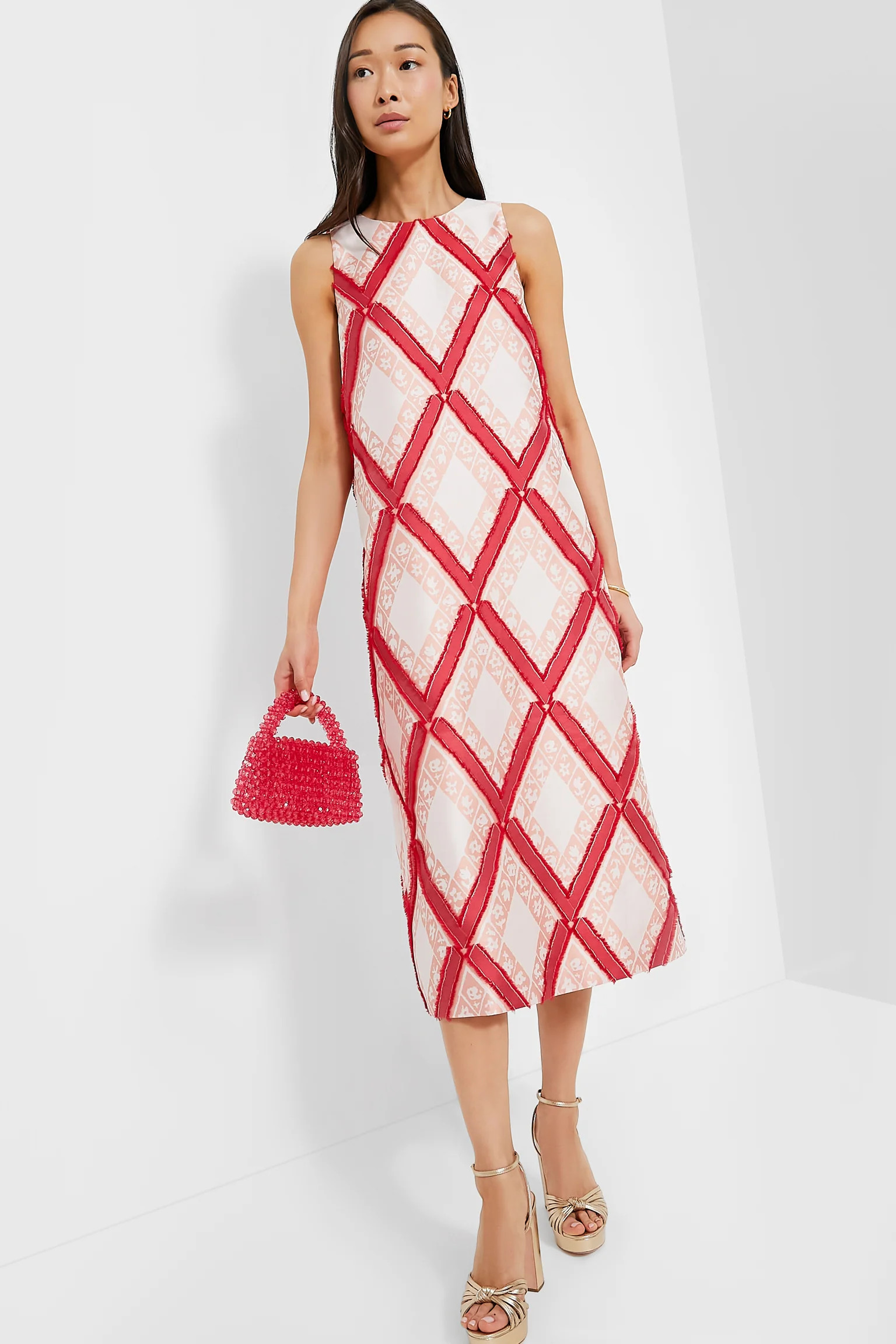 Vermillion Trellis Fil Coupe Francine Dress | Tuckernuck (US)