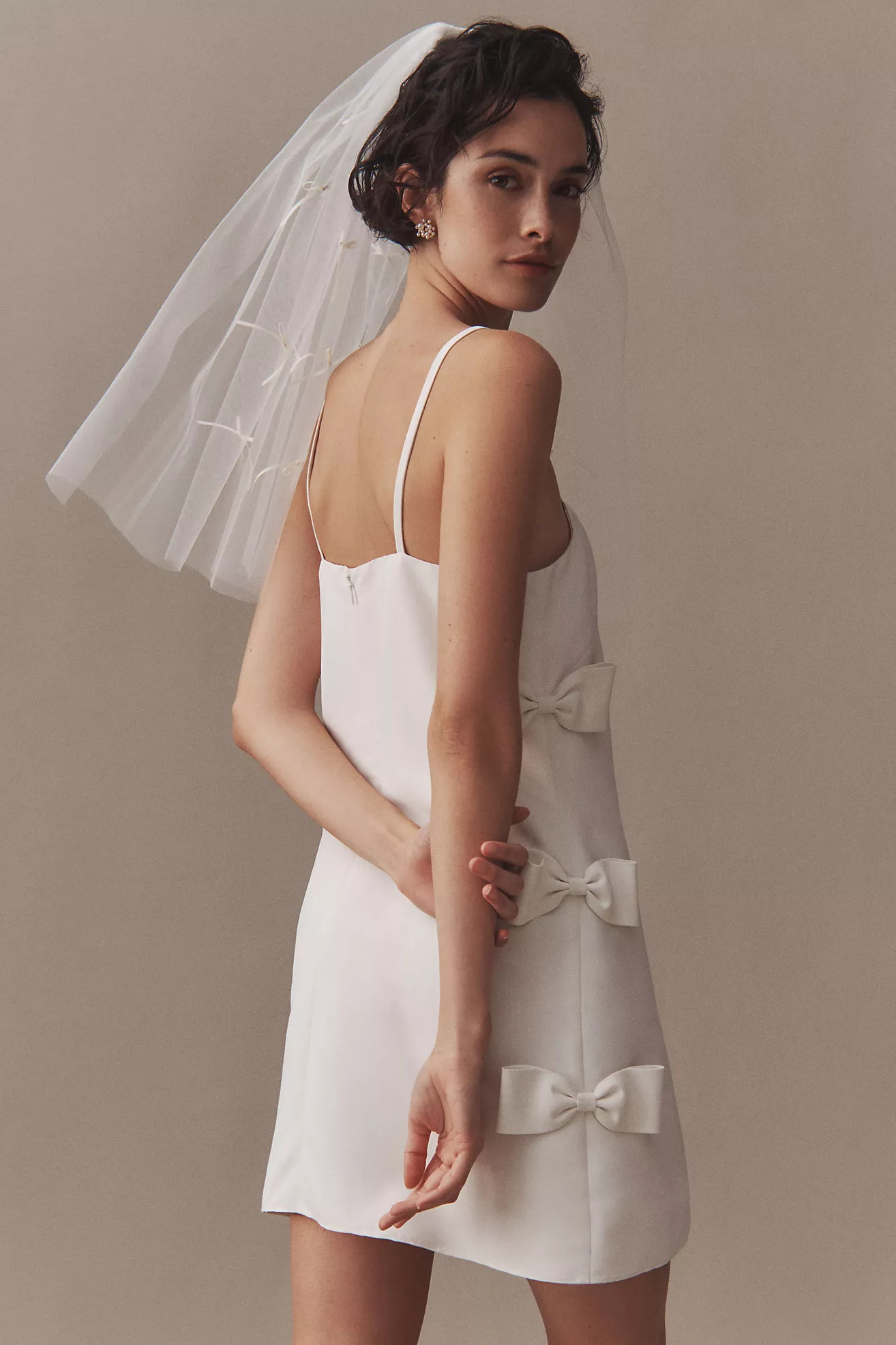 Sachin & Babi Sleeveless Square-Neck Side-Bow Mini Dress | Anthropologie (US)