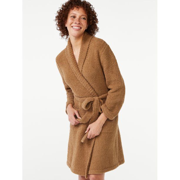 Joyspun Women's Sweater Knit Robe, Sizes up to 3X - Walmart.com | Walmart (US)