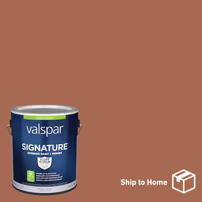 Valspar  Signature Satin Cavern Clay Hgsw7701 Latex Interior Paint + Primer (1-Gallon) | Lowe's