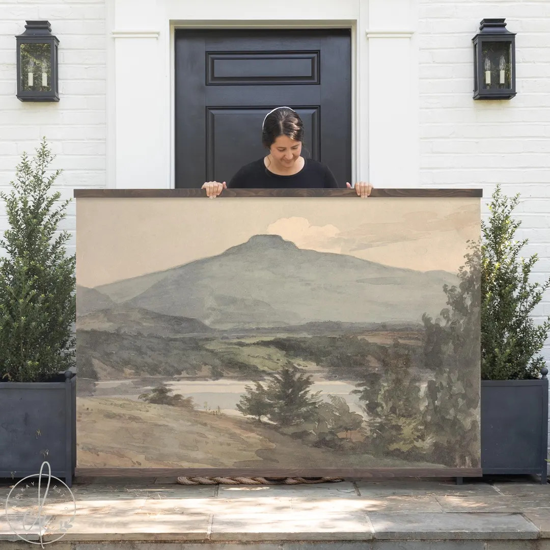 Mountain Landscape Art | Large Canvas Wall Hanging | Neutral Nature Wall Decor | T69 - Etsy | Etsy (US)