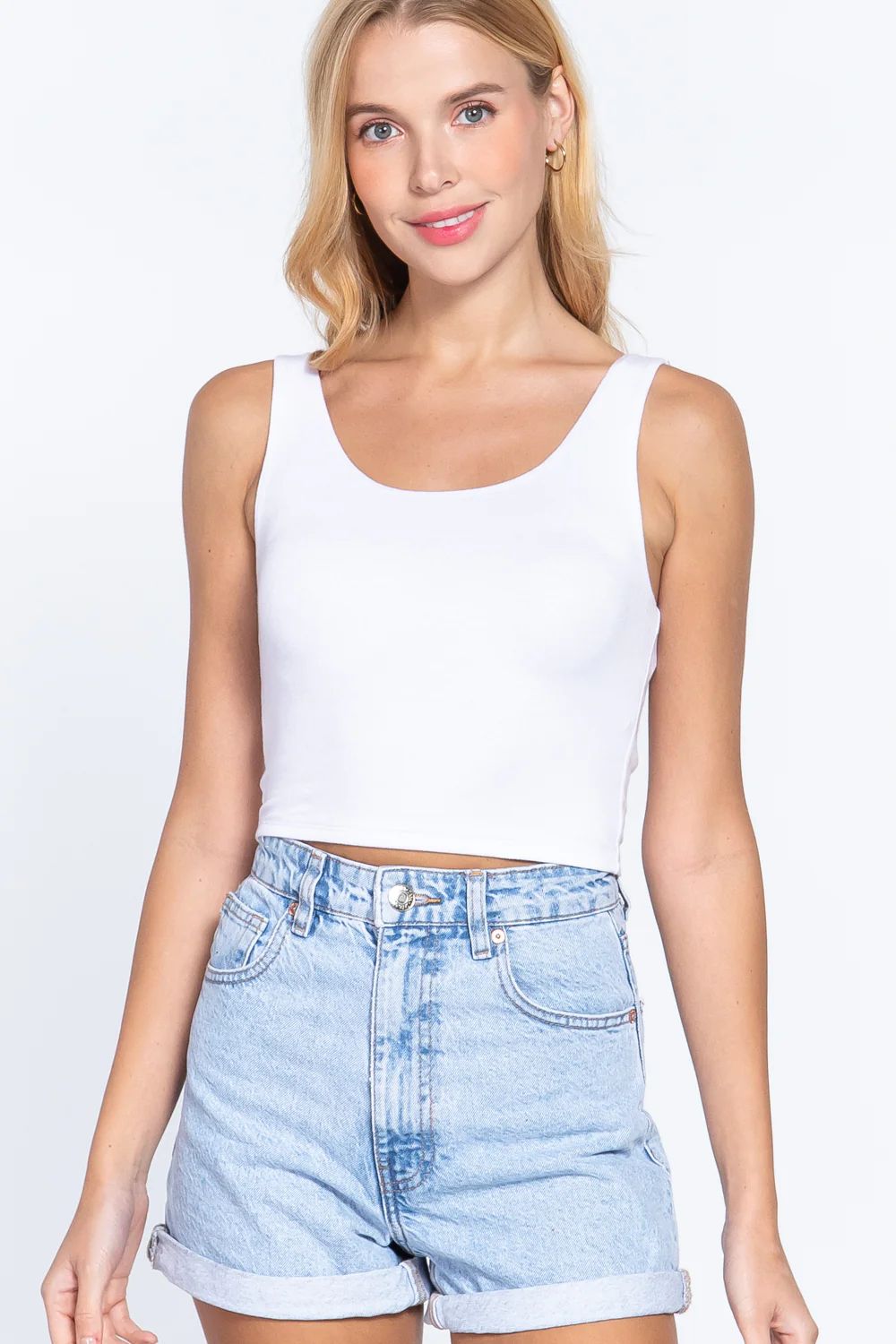 Scoop Neck Crop Tank Bramis | Alexa Reece Boutique