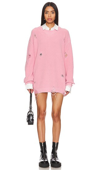 Chloe Sweater Dress in Baby Pink | Revolve Clothing (Global)