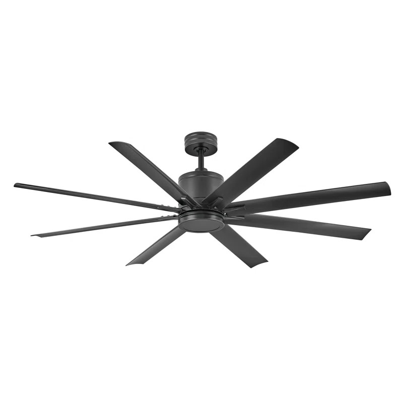 66'' Guzzi 8 - Blade Outdoor LED Windmill Ceiling Fan with Wall Control and Light Kit Included | Wayfair North America