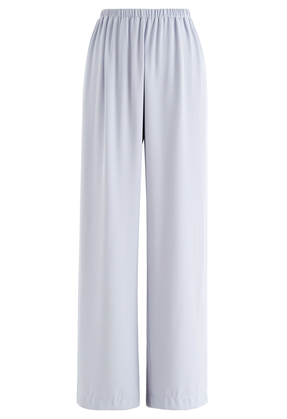 Smooth Satin Pull-On Pants in Lavender | Chicwish