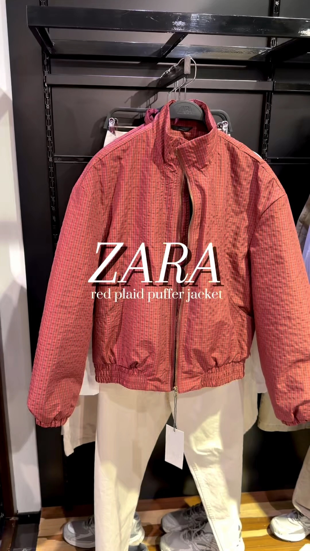 Zara red plaid puffer jacket - I’m 5’11 wearing a large 

#LTKWorkwear #LTKootd #LTKMens