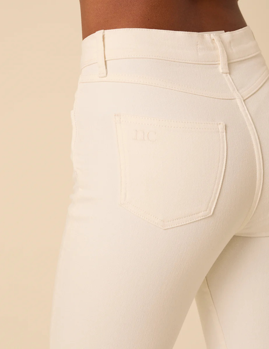 White Denim Capri Trousers | Nobody's Child