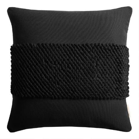 Woven Loop Indoor Outdoor Throw Pillow | World Market